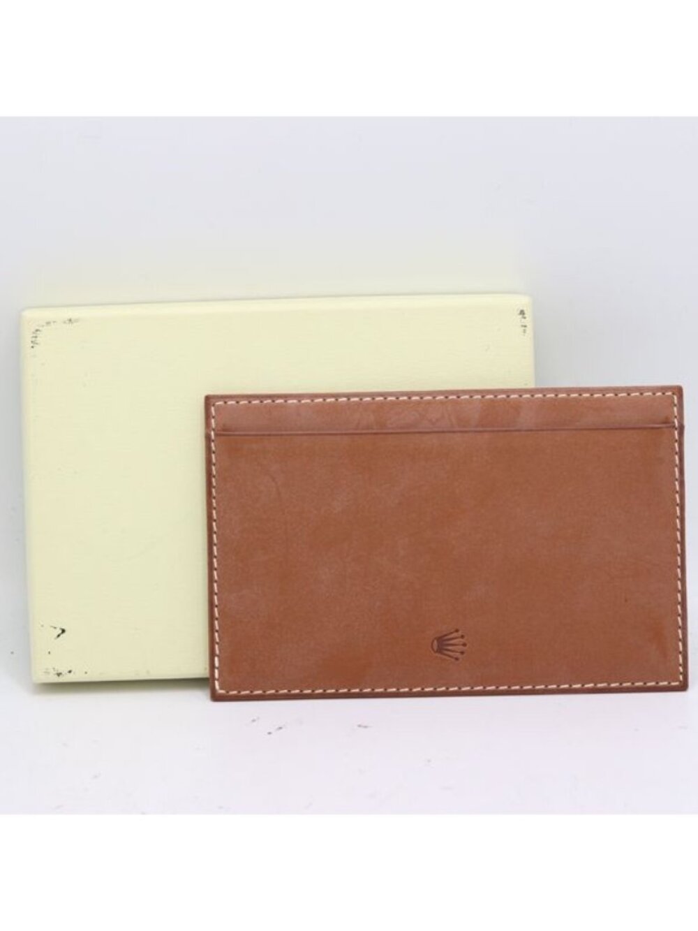 Rolex Card Case Memo Pad Brown Color